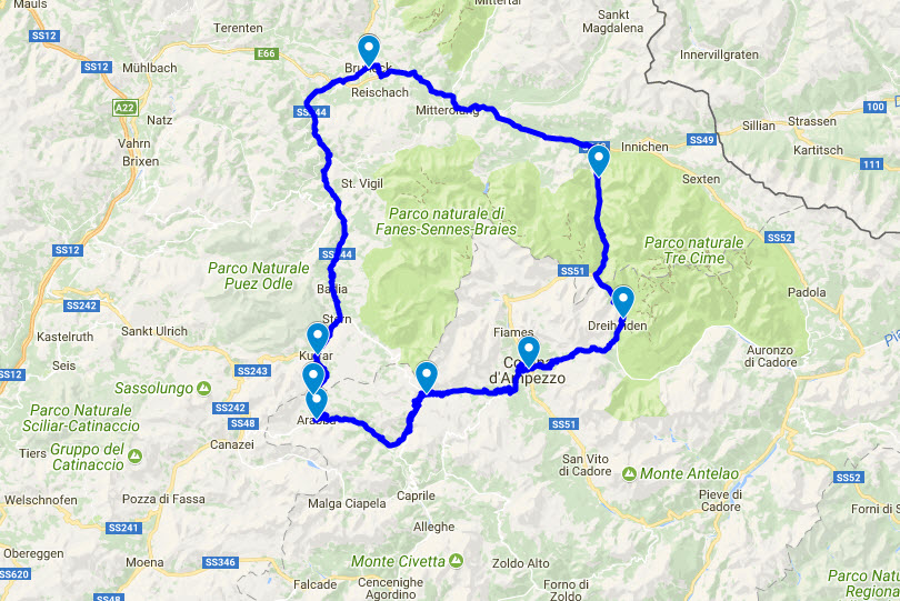 Motorradtour im Pustertal Cortina